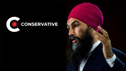 NDP leader Jagmeet Singh welcome the prospect of a far right Erin O'Toole-led Conservative government