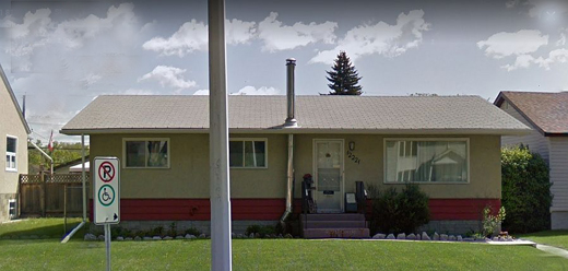12221 81st Street in Northwest Edmonton, one of Raymond Tomlin's boyhood homes, where he attended Grades 5 and 6 at nearby Eastwood Elementary