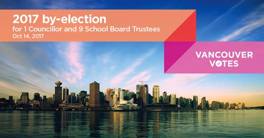 2017 Vancouver city by-election voting day, October 14th