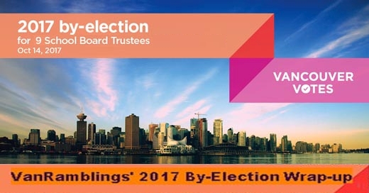 2017 Vancouver Civic By-election VanRamblings Wrap-Up, Part 3: School Board