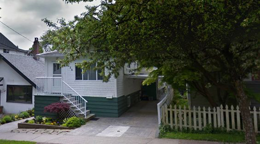 Little white house: 336 East 28th Avenue, in the Riley Park neighbourhood of Vancouver, the home of John Tomlin in the 1980s and 1990s