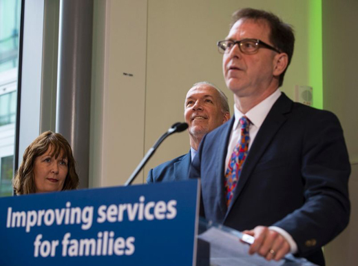 BC NDP Minister of Health Adrian Dix announces of primary care centres across British Columbia