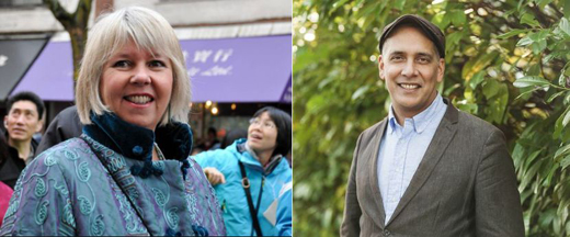 Adriane Carr and Pete Fry, Green Party of Vancouver 2018 candidates for City Council
