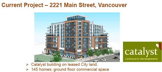 Catalyst Community Development located at 2221 Main Street, in the city of Vancouver