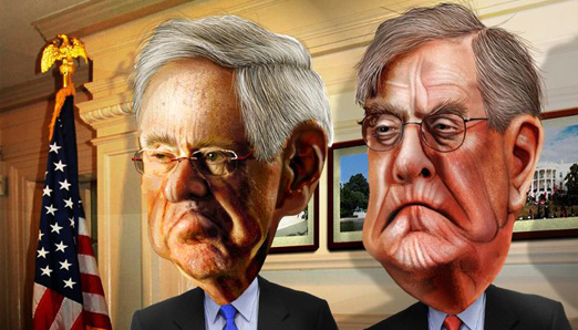 Charles and David Koch, right-wing American billionaires