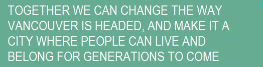 Christine Boyle, "Together we can change the way Vancouver is headed."