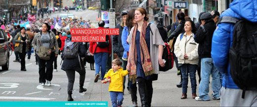 The one, the only Christine Boyle, soon to be elected to Vancouver City Council, then Mayor!