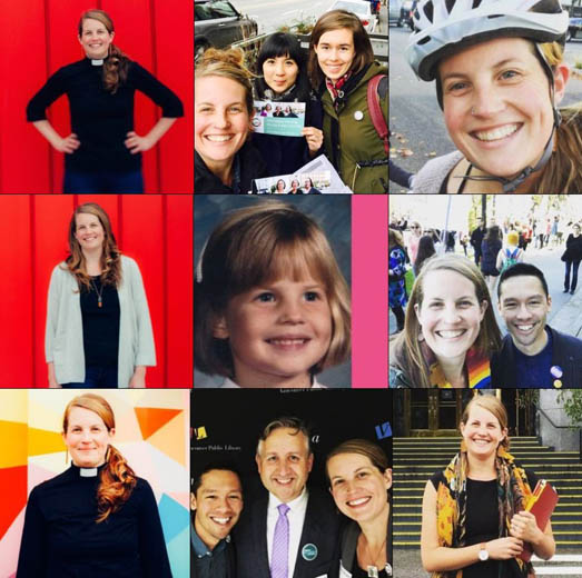 A collage of photos of Christine Boyle, a City Council candidate in the 2018 Vancouver civic election