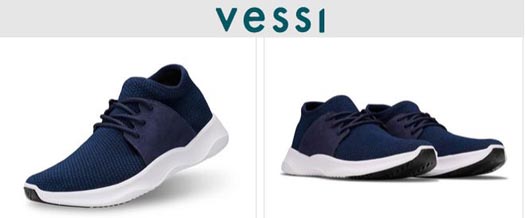 Marine blue Vessi sneakers, stylish and 100% waterproof