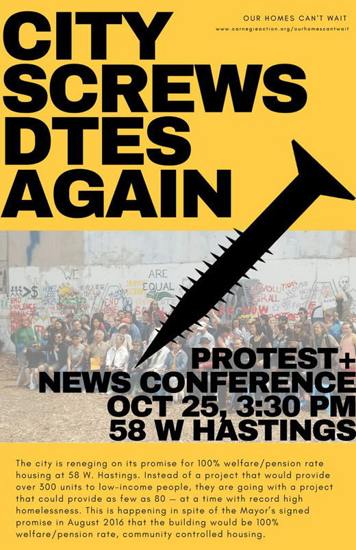 Battle for 58 West Hastings: Broken Promises and Co-optation, 2016-2018