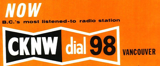 CKNW radio in Vancouver, circa 1957