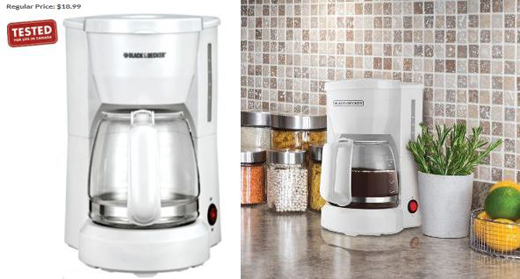 Black & Decker SmartBrew 5-Cup Coffee Maker, only $18.99 at Canadian Tire