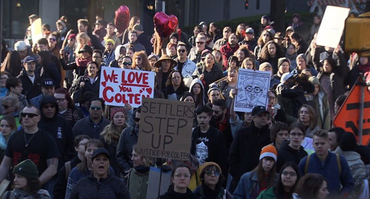 Colten Boushie rally, Vancouver, February 10, 2018