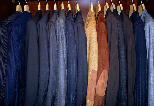 Men's jackets to be found at a consignment clothing shop