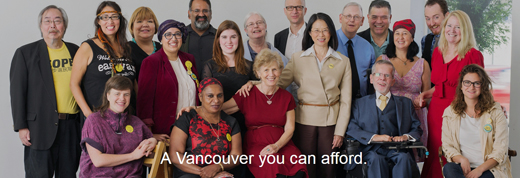 Coalition of Progressive Electors 2014 Vancouver Civic Election Slate of Candidates