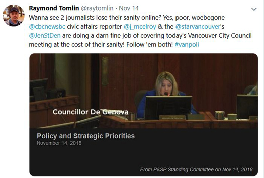 Civic affairs reporters try to keep their sanity reporting out on a new Vancouver City Council