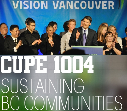 CUPE works to get Vision Vancouver re-elected