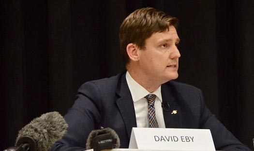 Vancouver Point Grey MLA David Eby speaking at a housing forum