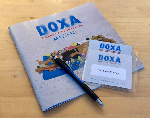 DOXA Documentary Film Festival 2019 Twitter account, and hashtag