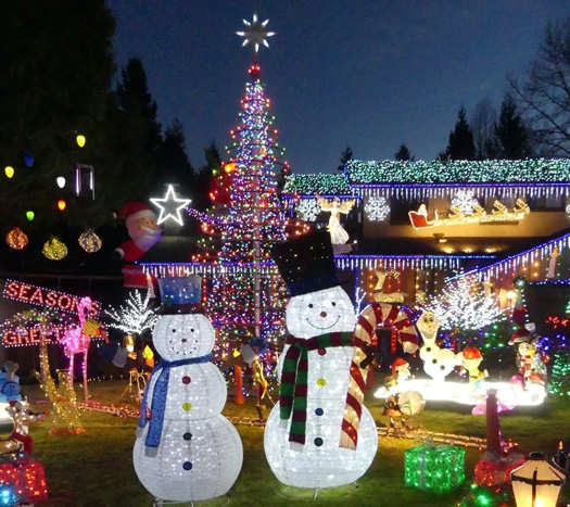 DuPlessis Family Christmas Display, 8222 Burnlake Drive, in Burnaby