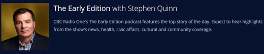 CBC Radio One Vancouver host of The Early Edition, Stephen Quinn dominates the morning radio market