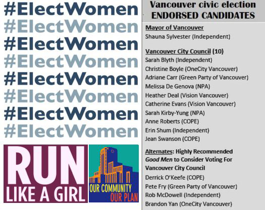2018 Vancouver civic election | Endorsed Woman Candidates for Office