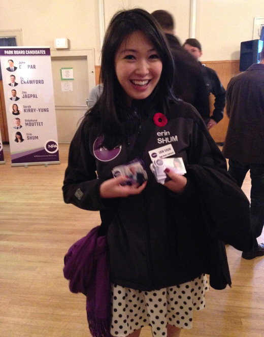 Erin Shum, An Outstanding Candidate for Vancouver Park Board in 2014