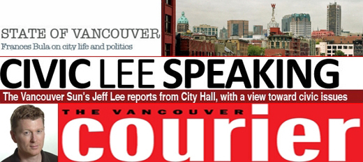 Vancouver civic affairs blogs: Frances Bula, Jeff Lee, Mike Howell