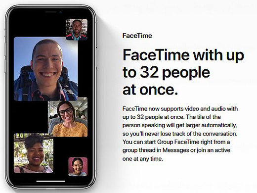 Apple's iOS 12 enhances the usability of Facetime on your iPhone or iPad