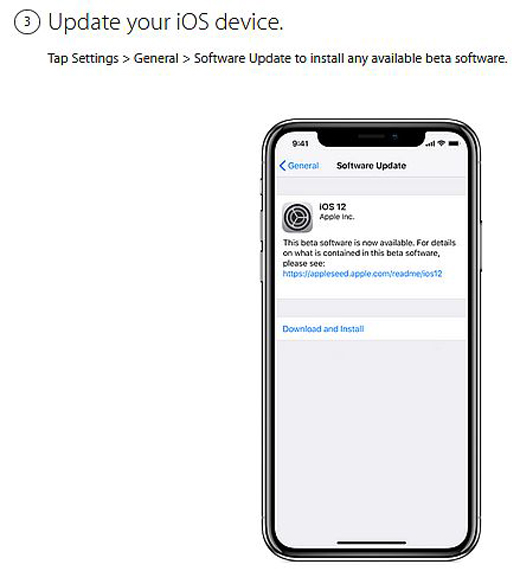 Apple's iOS 12 Beta "Ready to Install"