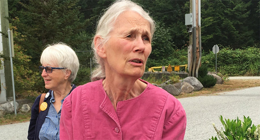 Vancouver City Councillor Jean Swanson, with her Council helpmate, former COPE Councillor Anne Roberts