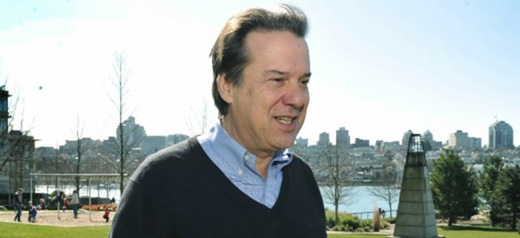 John Coupar, Vancouver Park Board Commissioner, a panoramic landscape in the background