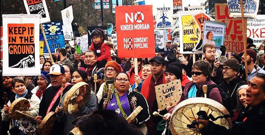 Protesting the Kinder Morgan pipeline