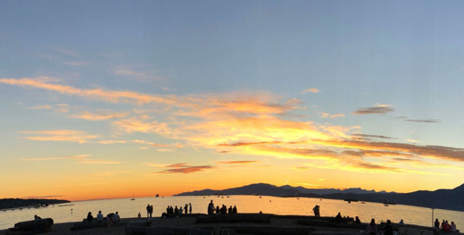 Kitsilano Beach sunset, July 2nd 2018