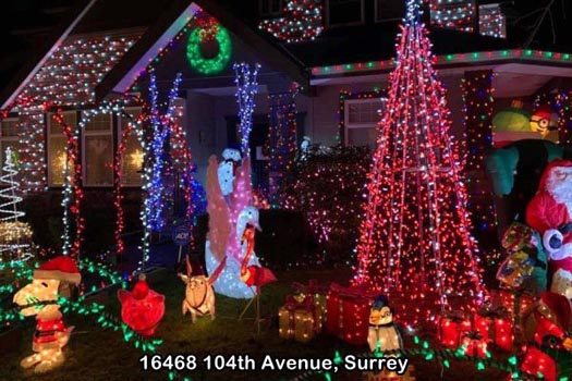 Guide to Holiday Lights Display 2020 | 16468 104 Avenue | Surrey, B.C.