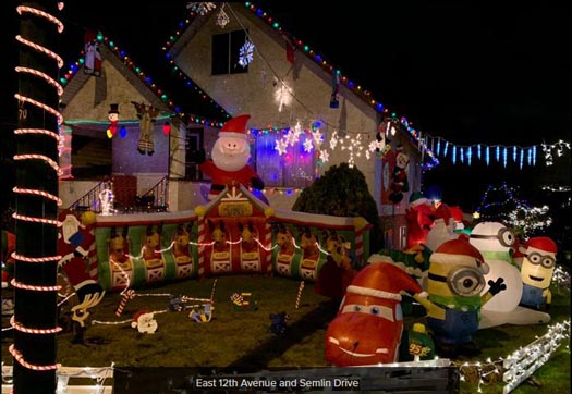 Guide to Holiday Lights Display 2020 | 12th Avenue and Semlin Drive | Vancouver