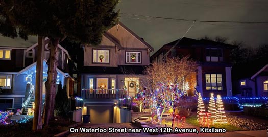 Guide to Holiday Lights Display 2020 | West 12th Avenue and Waterloo | Vancouver