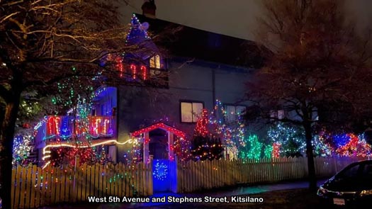 Guide to Holiday Lights Display 2020 | 5th Avenue and Stephens | Vancouver