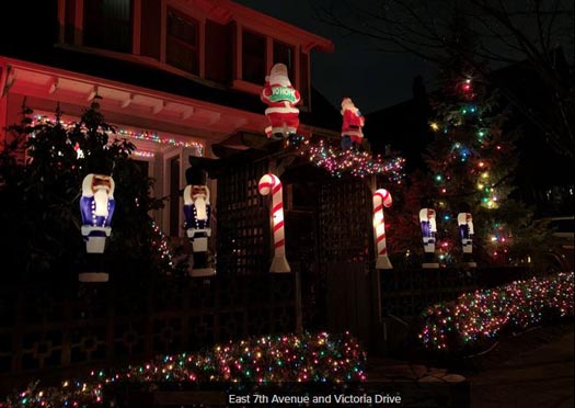 Guide to Holiday Lights Display 2020 | 7th Avenue and Victoria Drive | Vancouver