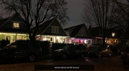 Guide to Holiday Lights Display 2020 | 8th Avenue and Victoria Drive | Vancouver