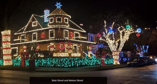 Guide to Holiday Lights Display 2020 | Bute and Nelson streets | Vancouver