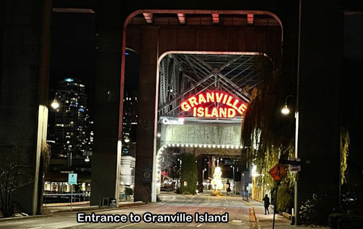 Guide to Holiday Lights Display 2020 | Entrance to Granville Island | Vancouver