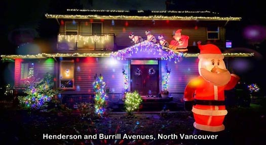Guide to Holiday Lights Display 2020 | Henderson and Burrill Avenues | Lynn Valley | North Vancouver