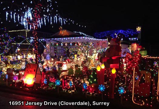Guide to Holiday Lights Display 2020 | 16951 Jersey Drive, Cloverdale, in Surrey