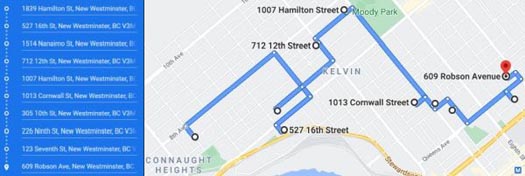 Guide to Holiday Lights Display 2020 | Map of New Westminster Holiday Light Displays