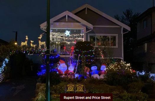 Guide to Holiday Lights Display 2020 | Rupert Street and Price Street