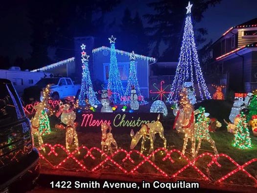 Guide to Holiday Lights Display 2020 | 1422 Smith Avenue | Coquitam