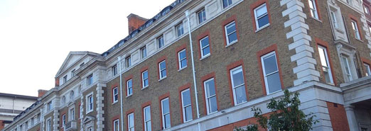 King's College Hospital in the in the London, England Borough of Lambeth