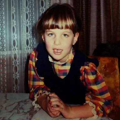 Megan, aged 5 years of age, in the autumn of 1980