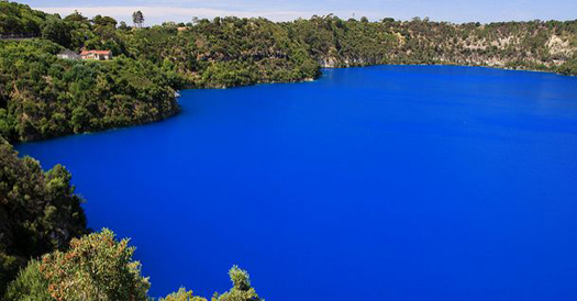 Mount Gambier's Blue Lake, in southern Australia